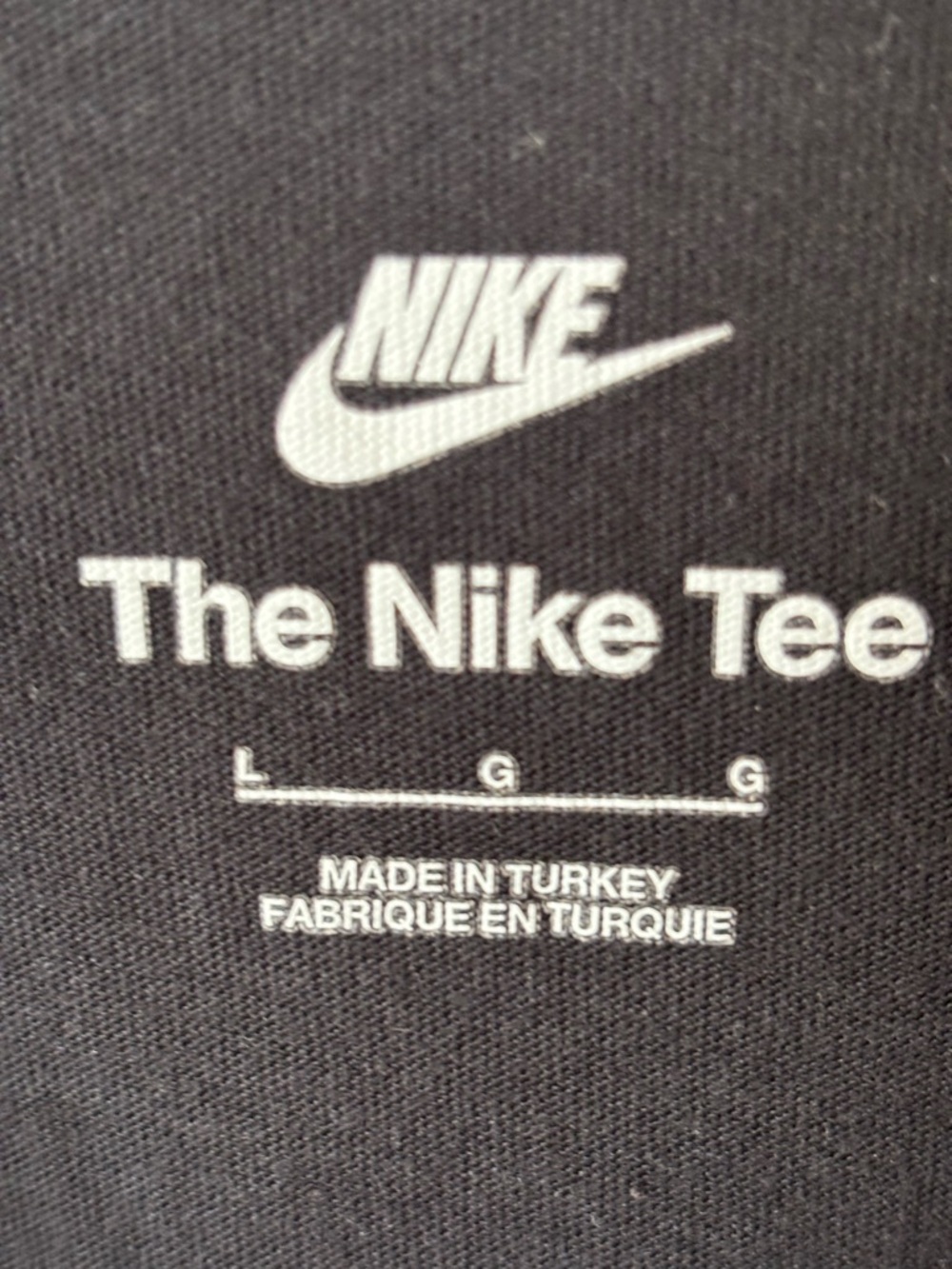 5/$25 Nike Black Daisy Logo Pocket Tee - Picture 2 of 4